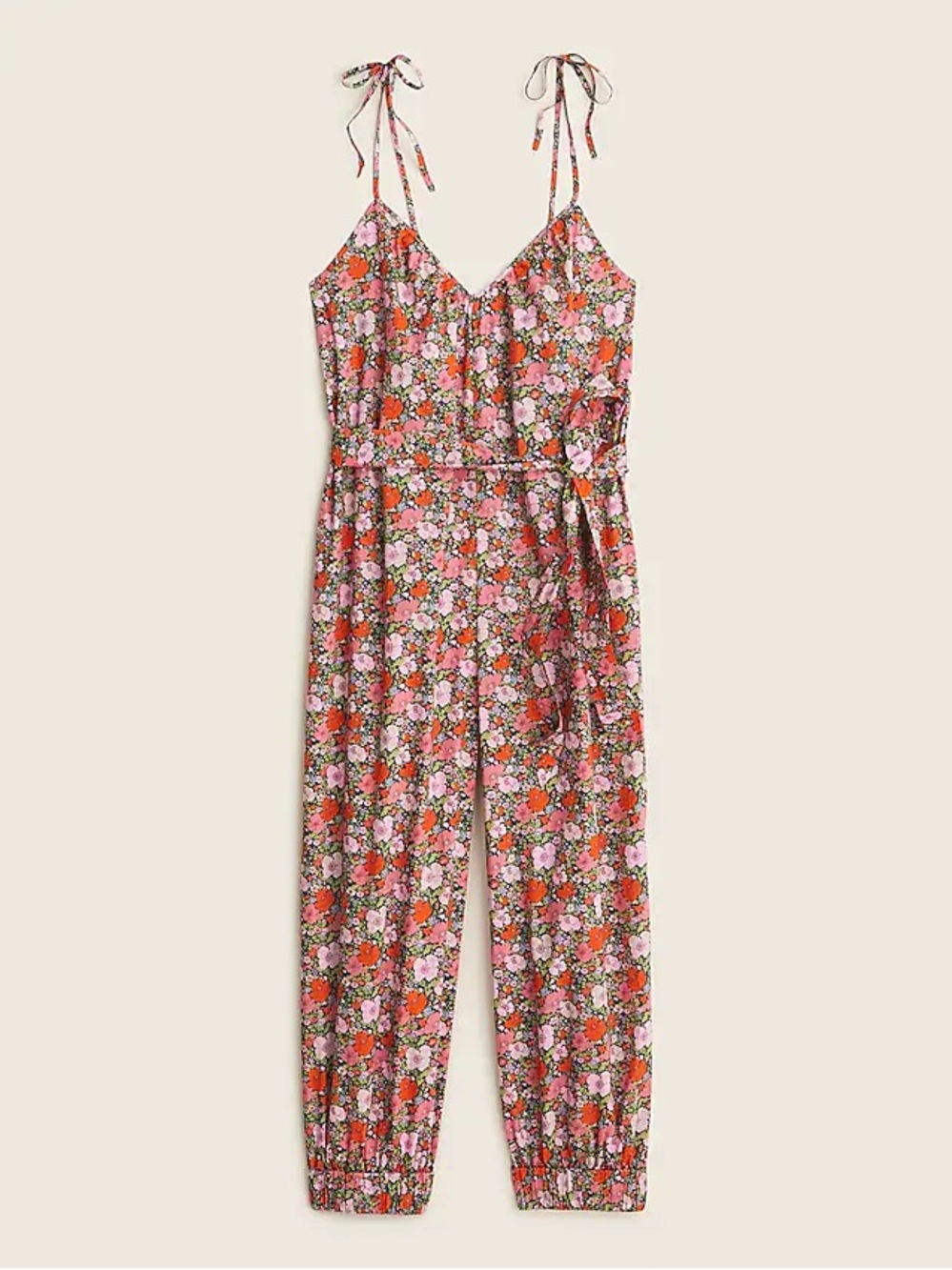J. Crew Wide-leg organic cotton jumpsuit in Liberty® Meadow Song fabric - medium